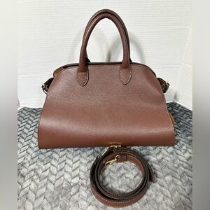 Anna Paola Elegant Dark Brown Leather Handbag